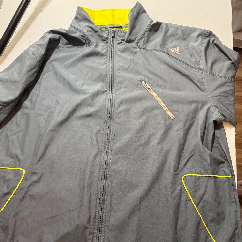 Adidas Grey and Yellow Jacket